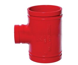 Grooved Reducing Tee GRTR Red Dia.114.3x88.9mm  Grooved fittings