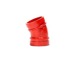PROFIT Grooved Elbow 22 5o Red Dia.3"/80 - 88 9mm  Grooved fittings