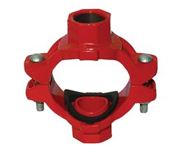 Profit Σταυρός Αυλακωτός Διακλάδωσης με Σπείρωμα 2" x 1"  Σπείρωμα ISO/BSP