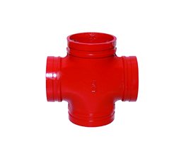 Grooved Cross Red 21/2"-76 1mm  Grooved fittings