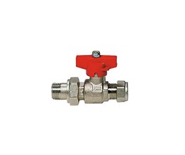 Ball Valve w.Compres. and Male Union CIM 309/346 15x1/2"  2-way