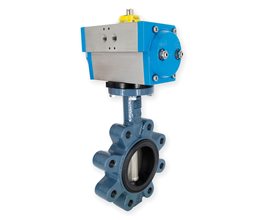 EFFEBI Butterfly Valve w/Disc SS316 LUG w/Single Act.Pn.Act. NC DN100  Centric type