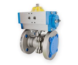 Ball Valve GENEBRE 316 Full Bore Flanged PN16 w/Pneum.Act. NC DN125  2-way