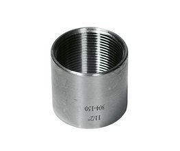 StSt 304 Sockets Machined OD, 150 Lbs, Straight ISO 7/1, 4"  Threaded ISO/BSP