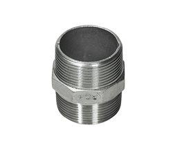 Hexagon Nipples "C" S/S T304, 150#, BSP, 4"  Threaded ISO/BSP