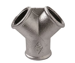 Y-Piece Black FIG 220 1/2"  Threaded ISO/BSP