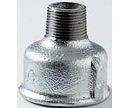 Malleable Cast Iron Reducing Socket Male-Female Βlack  3/4"x1/2"  Threaded ISO/BSP