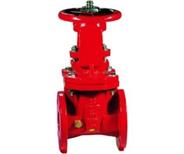 FIVALCO Βάνα Σύρτη Ελαστικής Έμφραξης EPDM Ανυψούμενου Βάκτρου Φλαντζωτή PN16 UL/FM 125mm  Ελαστικής γλώσσας