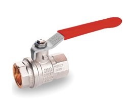 RUB Ball Valve .S84 WRAS/FM w.Red Handle 1.1/4"  2-way