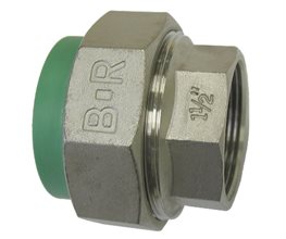 BAENNINGER Ρακόρ Προσαρμογής PP-RCT/V2A με Ανοξείδωτο Θηλυκό Σπείρωμα και EPDM Φ 40x1.1/4"  για σωλήνες PP-R
