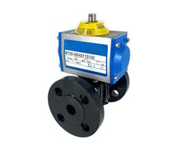 KLINGER Ball Valve KHA-F M1 CS KHA-F-CS w/Pneum.Act. NC DN80  2-way / 3-piece