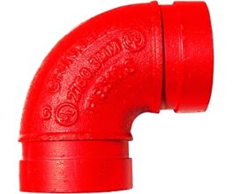 Tyco Γωνία 90o Μικρής ακτίνας καμπυλότητας Αυλακωτή Κόκκινη 60,3mm-2"  Αυλακωτά εξαρτήματα