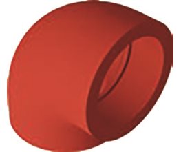 BR PP-CFR Elbow 90o Φ63 Red  for PP-R pipes