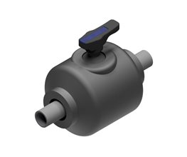 NUPI Preinsulated NIRONβ Long Spigot Valve w/PE UV Protection d75  2-way