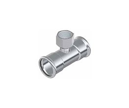 ISOTUBI Tee threaded Adaptor 316 54x1/2"  Press Fitting