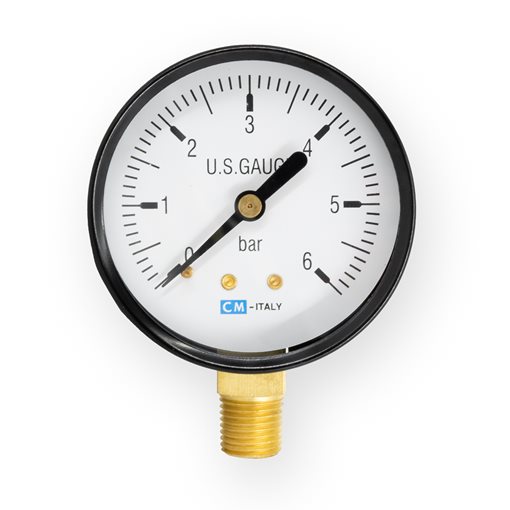 Pressure Gauges, Bottom Con. 63mm x25bar
