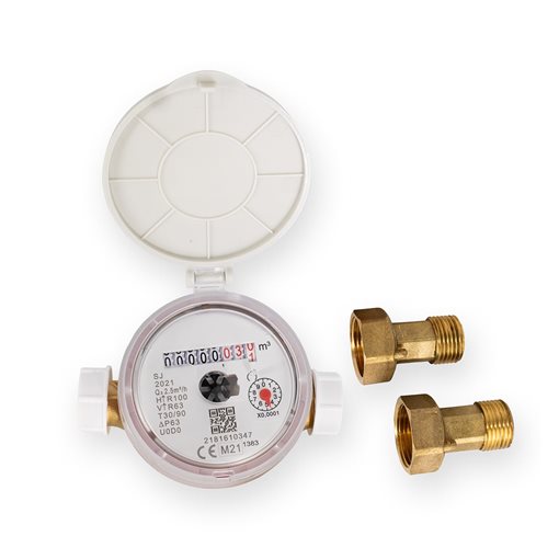 MADDALENA Water Meters Dry Dial SJ HR100 VR63 Hot Water L110 1/2"