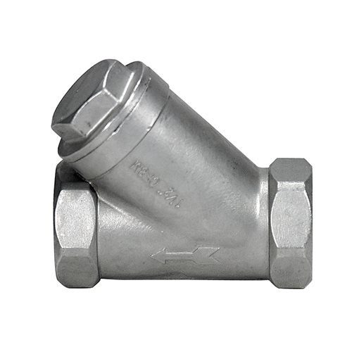 Check Valves, Piston Type, "Y" Type, S/S AISI 316, Thr., PN40 1 1/4"