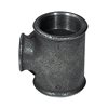 Tees Reducing Black 3/4"x3/4"x1/2"