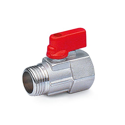 Mini Ball Valves APM PN10 1/2" M/F with Blue Butterfly Handle