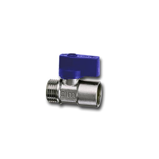 Compact Mini Ball Valves CIM.032 w.Blue Handle Thr.M/F 1/2"