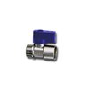 Compact Mini Ball Valves CIM.032 w.Blue Handle Thr.M/F 1/2"