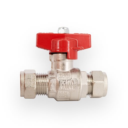 Ball Valves FB Cim309 w.Compres. Ends for Cu Pipes 15 x 15mm