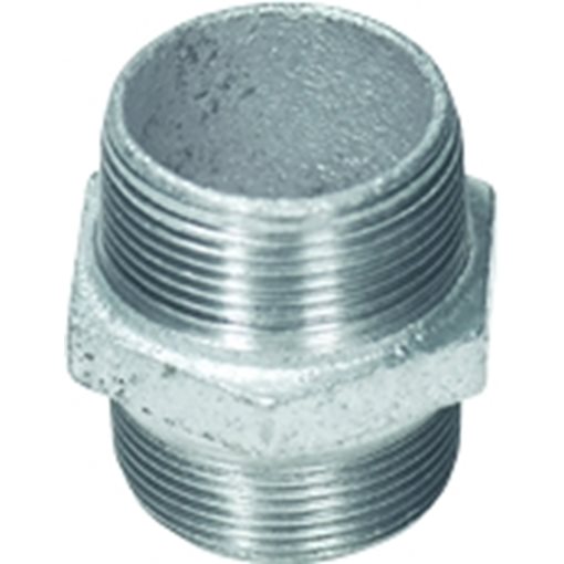 Hexagon Nipples Galvanized 1 1/4"