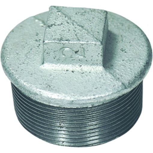 Plugs Square Head Beaded Galvanized 4"