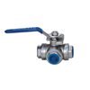 Ball Valves, S/S 316,3-Way -T-, Thr., 1000 WOG 1/4"