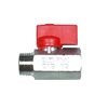 Ball Valves, Brass, MINI, CIM.12 Red, Thr., M/F 1/2"
