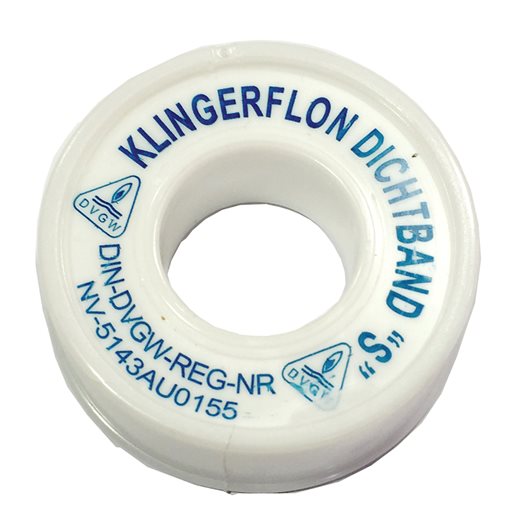 KLINGERFLON TEFLON Sealing Tape 0,1 mm Thick, Width 12mm x Length 12m