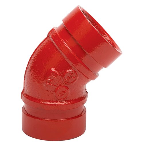 PROFIT Grooved Elbows 45o Red Dia.2 1/2"/65 - 76,1mm