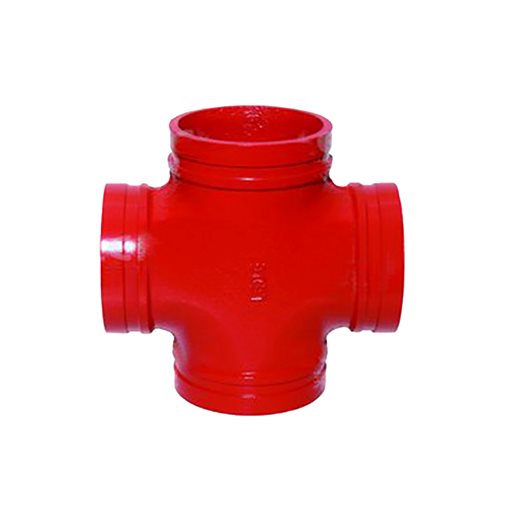 Grooved Crosses Red 2 1/2"-76,1mm