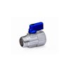 Κρουνός Ορειχάλκινος Σφαιρικός MINI ΜΕΒ APM 1/2" με Μπλε Πεταλούδα