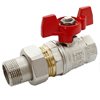 RUB Ball Valves S 9036 with Union Male & Red T-Handle 3/4"
