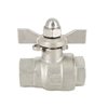 Ball Valves, S/S 316, 2-Piece, FB, BSP, E.U. Butterfly Handle 1/2"