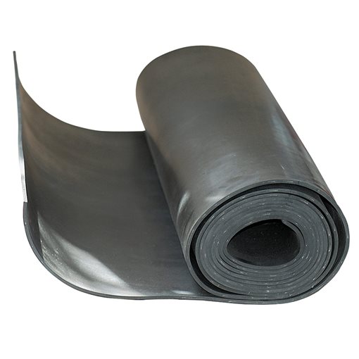 Rubber Sheets w. Textile Reinforcement,Thickness 4mm