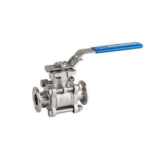 Ball Valve, S/S 316, 3-Piece, FB, Clamp ends, 1000 WOG E.U. 3/4"