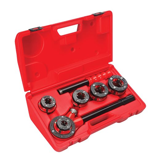VIRAX 136311 Threading Sets Right BSPT 1/2"-1.1/4", in Plastic Case