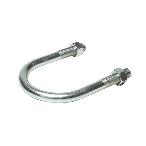 Pipe Supports, Steel, U-Bold, Galvanized GR M8 2"