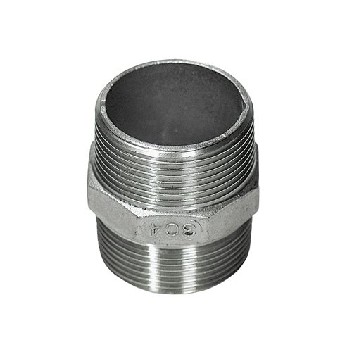Hexagon Nipples "C" S/S T304, 150#, BSP, 4"