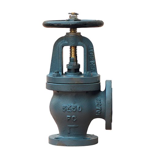 C.I. Globe Valves Angle Type JIS 5K F7306 200mm