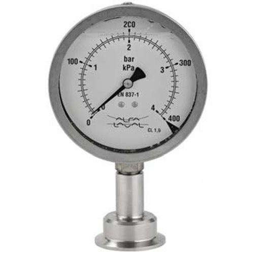 Armano Διαφραγματικό Μανόμετρο Γλυκερίνης 100mm 0-16bar CLAMP 1.1/2"