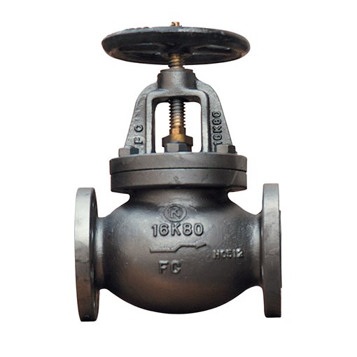 C.I. Globe Valves Straight Type JIS 16K F7309 100mm