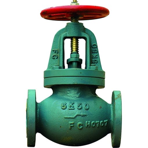 C.I. Globe Valves SDNR Straight Type JIS 5K F7353 50mm