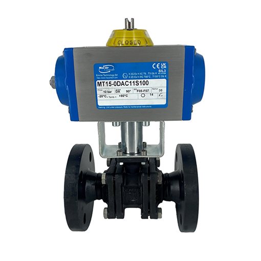 KLINGER Ball Valve KHA-F M1 CS KHA-F-CS w/D.Act.Pn.Act.+Bracket DN32