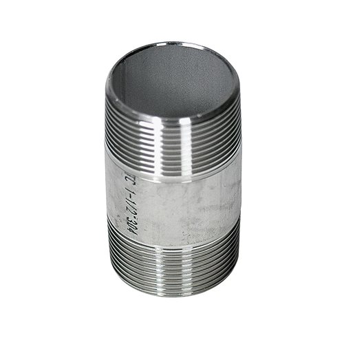 Barrel Nipples C 304, BSP, 150 LBS, 1 1 /4"