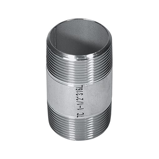 Barrel Nipples C 316, BSP, 150 LBS, 1/2"